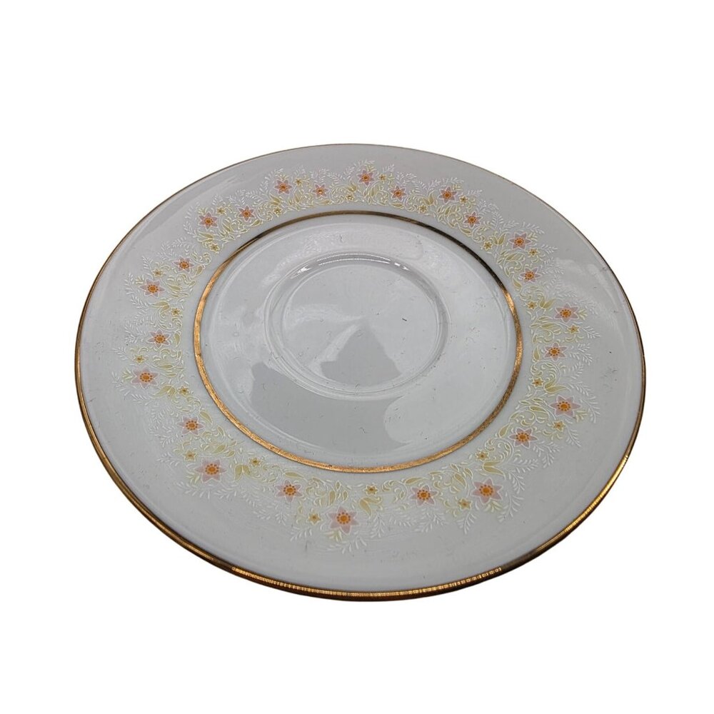 Noritake Augusta Saucer 5.5" Floral Gold Trim Porcelain Japan